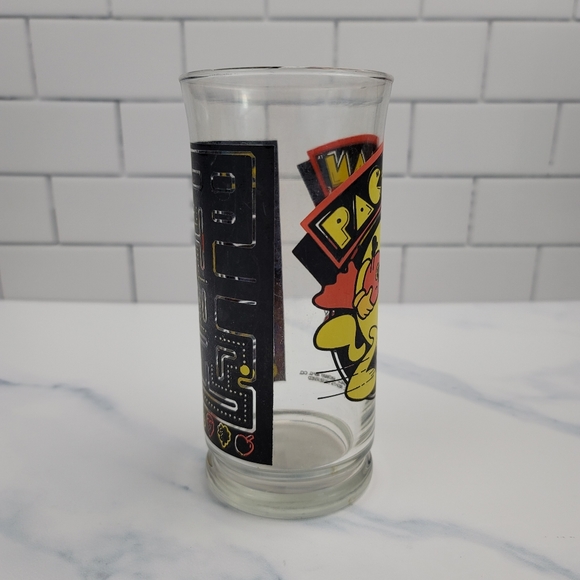 Vtg PAC-MAN Glass Tumbler 1982 Bally Midway - Picture 5 of 16
